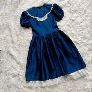Vintage 70s Jessica Mcclintock Gunne Sax Blue Dress Size 10