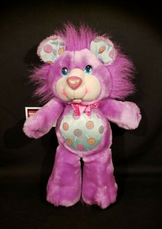 Kenner Vintage Party Yum Yums Plush Stuffed Animal - Jolly Lollipop Lion Purple