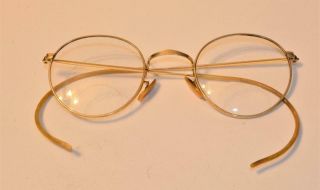 Vtg 1940s Bausch & Lomb B&l 1/10 12k Gf Ful - Vue Gold Pltd Wire Eyeglasses Frame