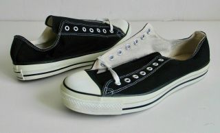 Vintage Anaconda Shoes Low Cut Black By Converse All Star Chuck Taylor Usa 13