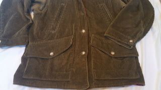 Vintage WILLIS & GEIGER Hunting Field Jacket Coat Green Corduroy Women ' s Size M 3