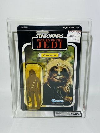 Vintage Star Wars Rotj Chewbacca Carded Action Figure Moc Ukg 80 Alternate Photo