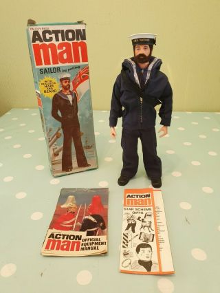 Vintage Action Man Boxed Sailor 70s Boxed Figure