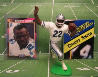 1992 Emmitt Smith Starting Lineup Football Figure,  Card & Poster Dallas Cowboys