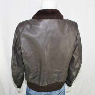 Authentic US Navy Flyer ' s Leather Jacket Intermediate Type G - 1 Size 46 Vintage 2