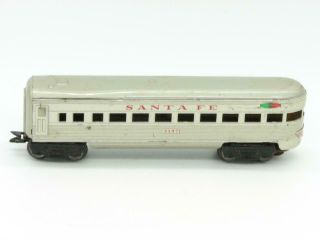 Marx Trains O Scale 3197 Santa Fe Lighted Tin Litho Observation Car