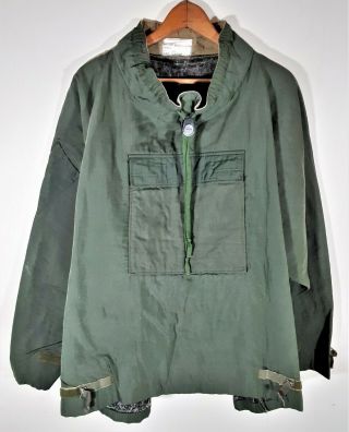 Vintage 1976 Military Smock Anorak Parka Swedish Army Jacket Compton Webb 70s L