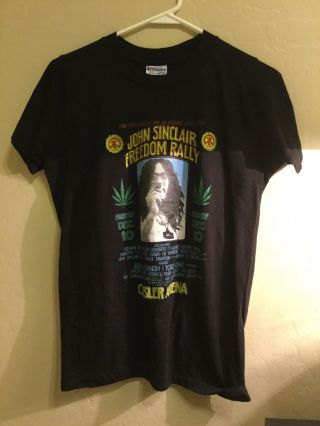 Vintage John Sinclair Shirt Mc5 John Lennon Allen Ginsberg Yoko Hippie Stooges