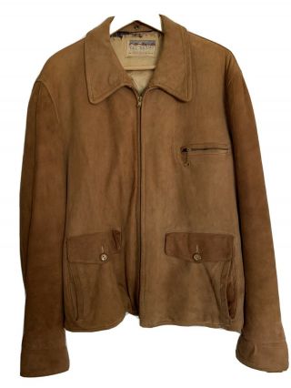 California Sportswear Co Vintage Brown Leather Jacket Size M/l