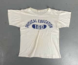 Vintage 50s/60s Champion Running Man Cotton Polyester Made In Usa T Shirt