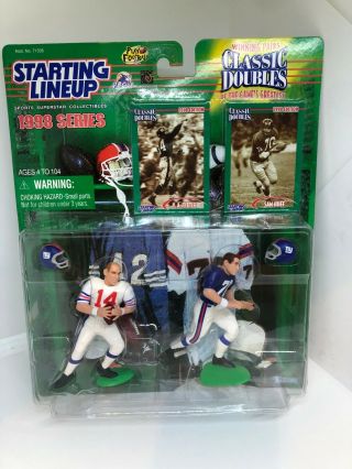1998 Starting Lineup Nfl Football Classic Doubles Y.  A.  Tittle And Sam Huff