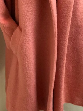 Vintage Lilli Ann Coral Pink Plush Clutch Swing Coat 44 2