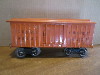 Lionel,  114,  Boxcar,  Cm&stp,  Made Between 1918 - 1922