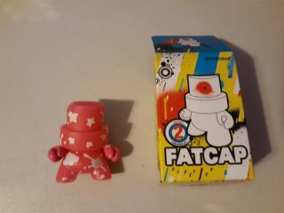 Fatcap 3 " Series 2 Tilt Pink Graffiti Chase Kidrobot 2008 Vinyl Figure Toy