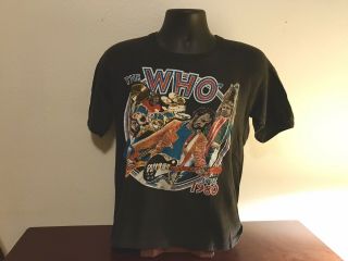 Vintage The Who Concert T - Shirt 1980.  W/keith Moon Tribute On Back