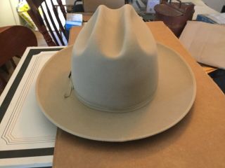 Vintage Stetson The Open Road Cowboy Hat Silver Belly 4x Beaver Size 6 7/8