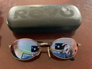 Vintage Revo Python Sunglasses W/ Mirror Blue Lenses 1111/011