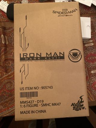 Hot Toys Diecast Spiderman Homecoming Iron Man Mark Xlvii 47 Mms427 - D19