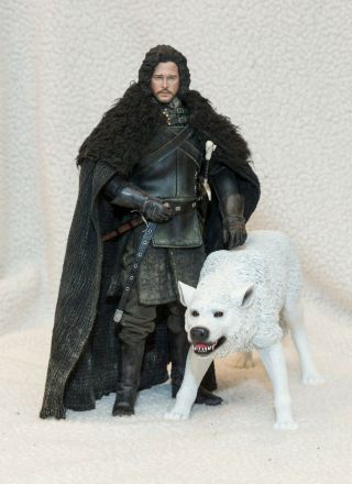 Threezero Game Of Thrones Jon Snow And Ghost Exclusive Edition Figure With Extra