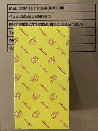 Anti Social Social Club 400 Bearbrick Medicom In - Hand Ready To Ship