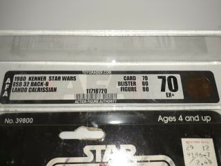 1980 Kenner Star Wars ESB 32 Back - B Lando Calrissian AFA 70/80/80 2