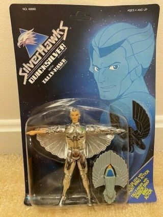 Silverhawks Quicksilver With Tally - Hawk Kenner Moc With Unpunched Card Vintage