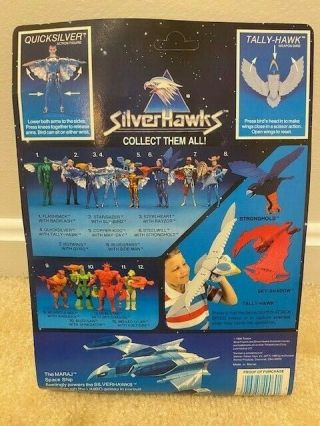 Silverhawks Quicksilver With Tally - Hawk Kenner MOC with Unpunched Card Vintage 3
