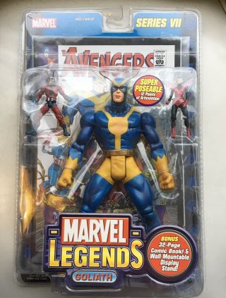 2004 Marvel Legends Avengers Goliath Ant Man & Wasp Action Figure W/comic Book