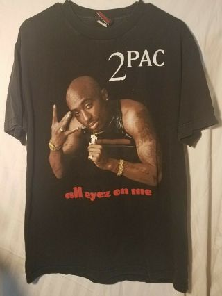 Vintage 2005 - 2 Pac Death Row Records All Eyes On Me Diamond T Shirt - Large
