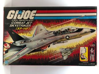 Vintage 1983 Hasbro Gi Joe Combat Jet Skystriker Xp - 14f Ace Complete Box