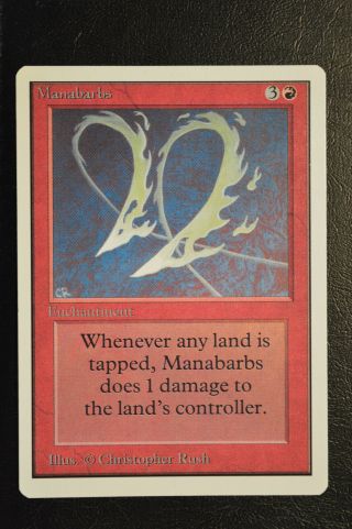 Magic The Gathering Mtg Manabarbs Unlimited Nm Near