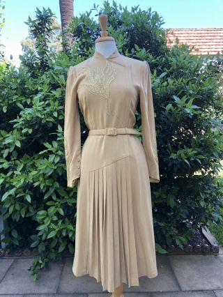 Vintage 1980’s Immaculate Prue Acton Midi Dress.  Size 10