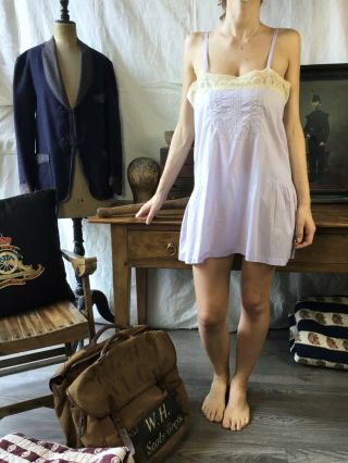 Dress Edwardian Blouse Slipdress Antique Cotton Lace Slip 1920 Dress Fine Detail