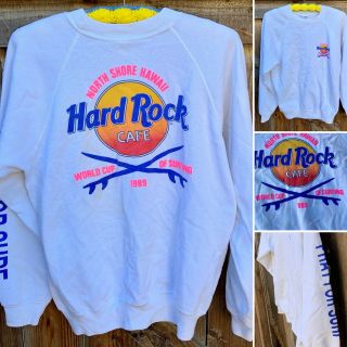 Vintage North Shore Hawaii Hard Rock Cafe World Cup Of Surfing 1989 Sweatshirt