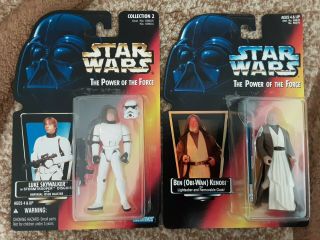 Star Wars Power Of The Force Luke Skywalker Stormtrooper Obi - Wan Kenobi A160