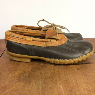 Vintage 60s Ll Bean Rubber Hunting Fly Fishing Boot Boat Shoes Low Maine Usa 9 M
