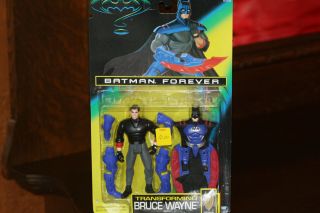 Vintage 1995 Batman Forever Transforming Bruce Wayne W/quick - Change Bat Suit Mip