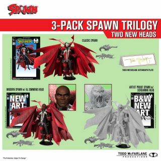 Todd Mcfarlane Spawn Kickstarter 3 Pack Trilogy Set Unsigned Version