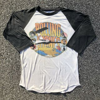 Vintage The Rolling Stones 1981 Airplane Concert Tour Raglan T - Shirt Xl