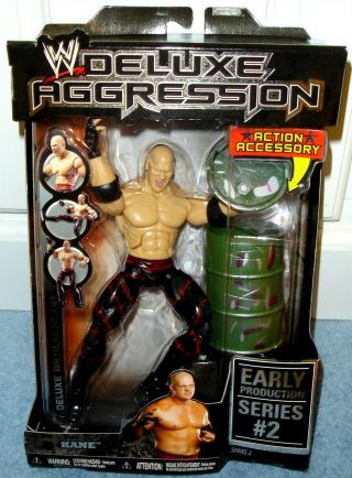 Wwe Deluxe Aggression Series 2 Kane Rare Early Production Figure Mint/sealed