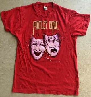 Motley Crue Concert Tshirt Theatre Of Pain World Tour 1985 - Men 