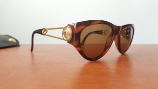 Authentic Gianni Versace Medusa Mod.  427 Col.  900 Safety Pin Vintage Sunglasses