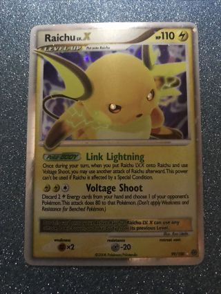 Pokémon Card Stormfront Ultra rare 99/100 Raichu Lv.  X - NM 2