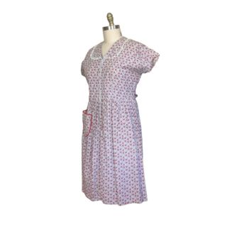 Vintage 1940s Plus Size Novelty Print Dress Waist 38 Inches 2