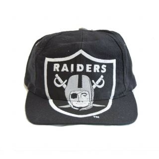 Vintage Oakland Raiders Signature Snapback Cap,  Big Logo La Raiders,  Nwa Nfl