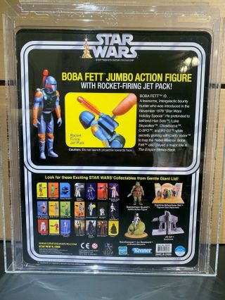Gentle Giant Jumbo 12 Inch Star Wars Boba Fett Rocket Firing GRADED AFA 8.  5 5