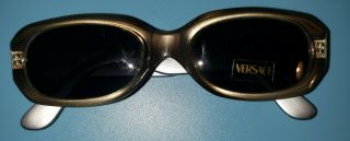 Gianni Versace Mod.  531a Vintage Sunglasses Gray Made In Italy Nos Rare