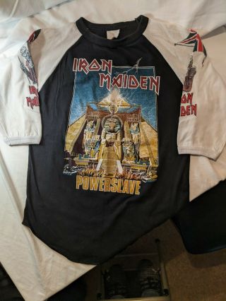 Vintage Iron Maiden The World Slavery Tour 1985 T - Shirt