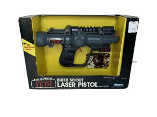 Star Wars Vintage Kenner Rotj Biker Scout Laser Pistol Misb.
