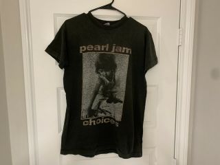 Rare Vintage Pearl Jam Choices T - Shirt,  90s Green Back,  Size Xl
